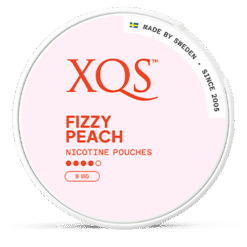XQS Fizzy Peach Strong 8mg nicotine pouches can