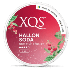 XQS Hallonsoda Strong 8mg nicotine pouches can
