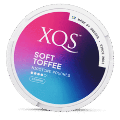 XQS Soft Toffee Strong 8mg nicotine pouches can