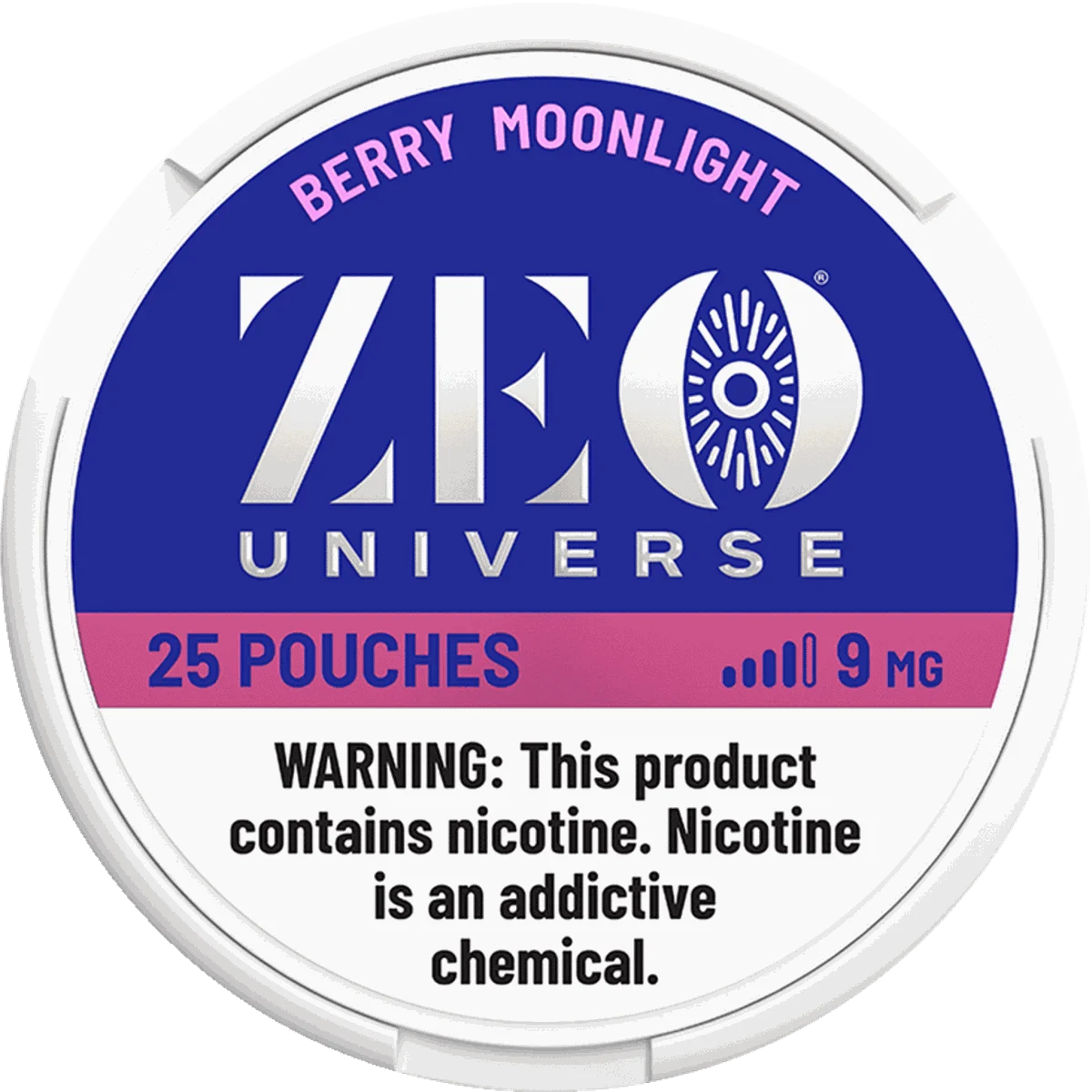 ZEO Universe Berry Moonlight 9mg nicotine pouches can