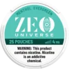 ZEO Universe Menthol Evergreen 4mg nicotine pouches can