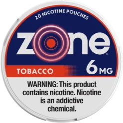 zone Tobacco 6mg nicotine pouches can