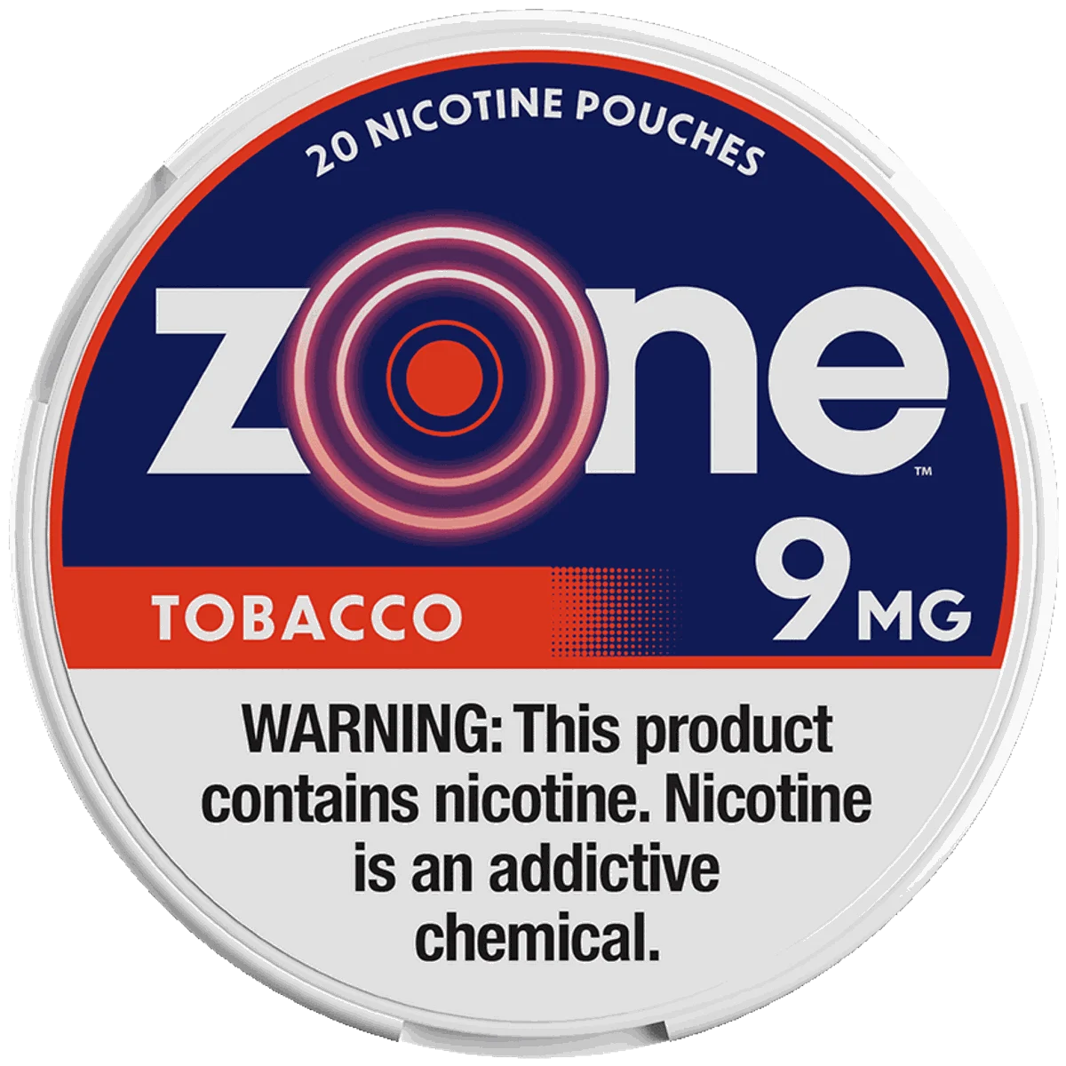 zone Tobacco 9mg nicotine pouches can