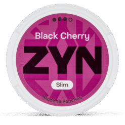 ZYN Slim Black Cherry Strong 9mg nicotine pouches can