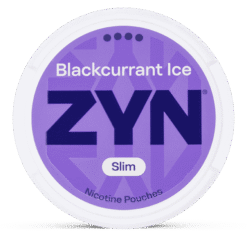 ZYN Slim Blackcurrant Ice Extra Strong 11mg nicotine pouches can