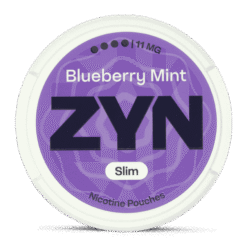ZYN Slim Blueberry Mint Extra Strong 11mg nicotine pouches can