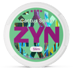 ZYN Slim Cactus Spice Extra Strong 10.6mg nicotine pouches can