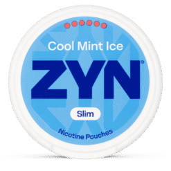 ZYN Slim Cool Mint Ice Ultra Strong 16.5mg nicotine pouches can