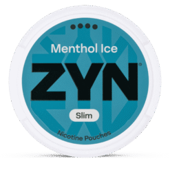 ZYN Slim Menthol Ice Extra Strong 11mg nicotine pouches can