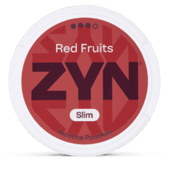 ZYN Slim Red Fruits Strong 9mg nicotine pouches can