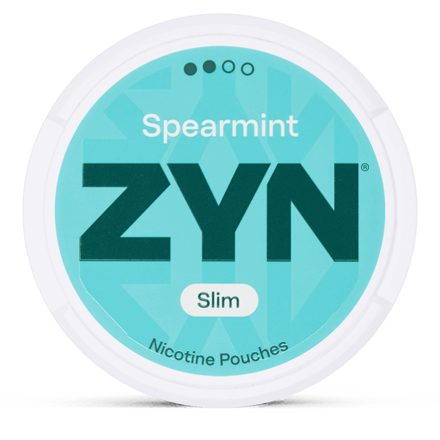 ZYN Slim Spearmint Regular 6mg nicotine pouches can