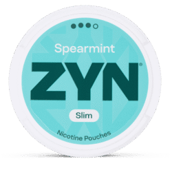ZYN Slim Spearmint Strong 9mg nicotine pouches can