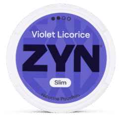 ZYN Slim Violet Licorice Regular 6mg nicotine pouches can