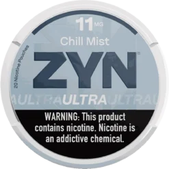 ZYN Ultra Chill Mist 11mg nicotine pouches can