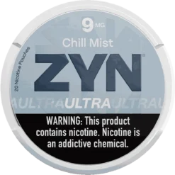 ZYN Ultra Chill Mist 9mg nicotine pouches can