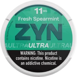 ZYN Ultra Fresh Spearmint 11mg nicotine pouches can