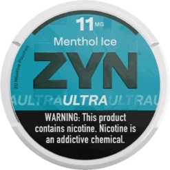 ZYN Ultra Menthol Ice 11mg nicotine pouches can