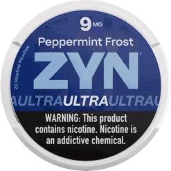 ZYN Ultra Peppermint Frost 9mg nicotine pouches can
