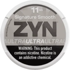 ZYN Ultra Signature Smooth 11mg nicotine pouches can