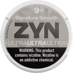 ZYN Ultra Signature Smooth 9mg nicotine pouches can